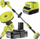 Furçë pastrimi pa kabllo Ryobi R18TPS-120G, 18V, me dorezë tutele, jeshile