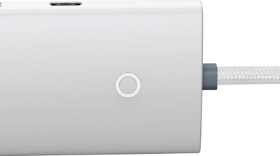 Adapter USB Baseus WKQX030002, USB 3.0 me 4 porta, kabllo 25 cm, i bardhë