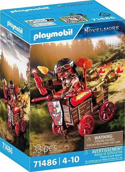 Set lodër Playmobil Novelmore 71486 Kahboom Racing Cart, 33 pjesë, kalorës mesjetar, shumëngjyrësh