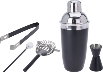Set enë për kokteje Excellent Housewares, 5 copë, të zeza