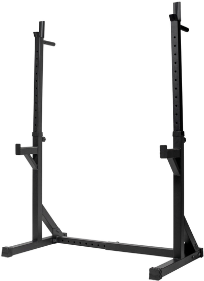 Stojcë e rregullueshme për squat VirtuFit Adjustable Squat Rack, për shpi dhe studio, strukturë e fortë, e zezë