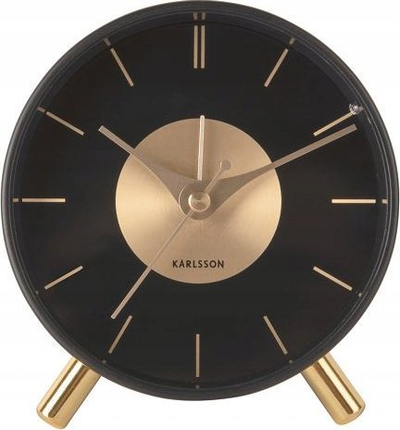 Orë me zile Karlsson Gold Disc, metal, ngjyrë ari