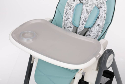 Karrige e naltë për bebe Baby Design Penne 05, eko lëkurë, blu e çelët