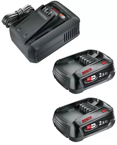 Set karikues me bateri Gardena P4A QC AL18V, 2x2.5Ah, i zi