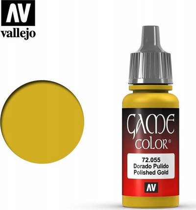 Bojë akrilike Vallejo Game Color Metallic 72.055 Polished Gold, 18 ml, e artë