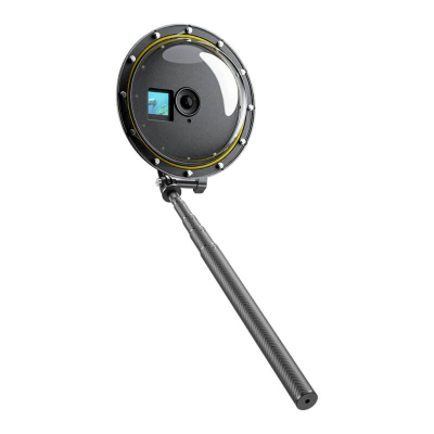 Dome uji TELESIN për DJI Osmo Action 4 3, i papërshkueshëm nga uji, me dorezë notuese, i zi