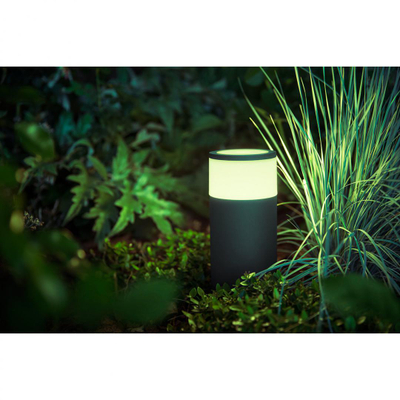 Llambë dekorative për jashtë Philips Hue Calla, modul zgjerues, i zi