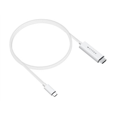 Kabllo HyperDrive USB-C në HDMI, 4K60Hz, 2.5m, e bardhë