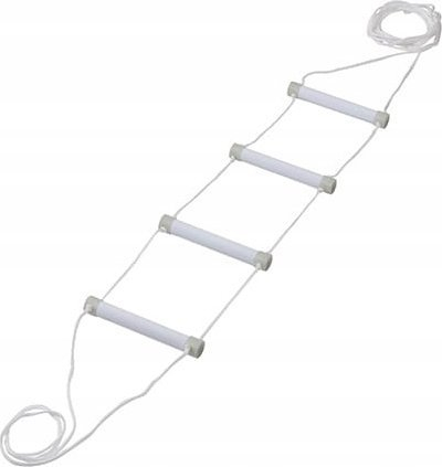 Shkallë shtrati Qmed Bed Ladder, 4 shkallë, lartësi që e rregullon vetë, e bardhë