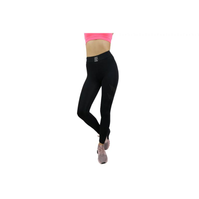 Leggings sportivë GymHero IN BLACK POSH, bel i lartë, për femra, të zinj
