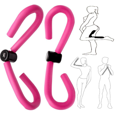 Pajisje fitnes XQmax Butterfly për këmbë edhe krahë, me shkumë EVA, rozë