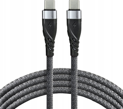 Kabllo USB Everactive CBB-2PDG, USB C në USB, 2m, 60W, gri