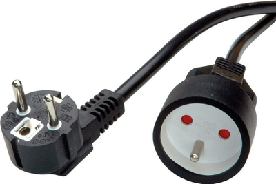 Kabllo zgjatese Value 19.99.1170, 3 m, CEE 7/7 në CEE 7/5, e zezë