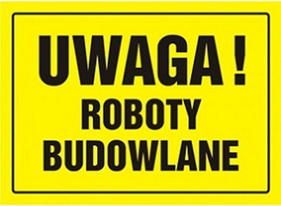 Shenjë paralajmëruese PROCERA OA015DYPN, roboty budowlane, plastike, e verdhë