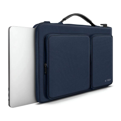 Çantë laptopi Tech-Protect Defender, 13-14", me brez shpatulle, blu navy