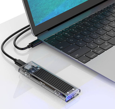Kuti e jashtme SSD ORICO M.2 NVMe, USB 3.1 Gen2 10Gbps, Type‑C, transparente