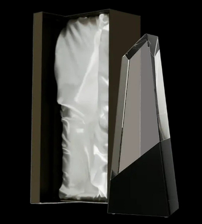 Kupë xhami LuxorJet C078, 28.5cm, printim me ngjyra, transparente