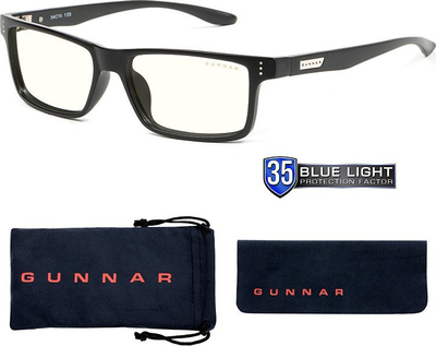 Компјутерски очила Gunnar Optiks Vertex, проѕирни леќи, рамка Onyx, црни