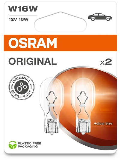 Llamba makine OSRAM ORIGINAL W16W 921-2BL, 12V, 16W, portokalli