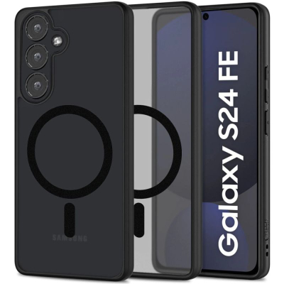 Këllëf telefoni Tech-Protect Magmat Magsafe për Samsung S24 FE, silikoni, i zi