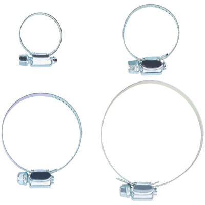 Set kapëse zorrësh Black+Decker Hose Clamps, 20 copë, metalike, ngjyrë argjendtë