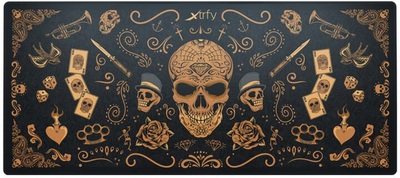 Mousepad gaming CHERRY XTRFY GP5 XL Calavera, 92 x 40 cm, bazë gome, shumëngjyrësh