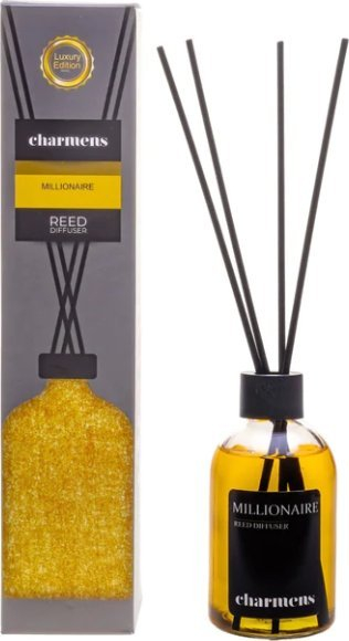 Difuzer aromash Charmens Millionaire, 110 ml, me shkopinj, i artë