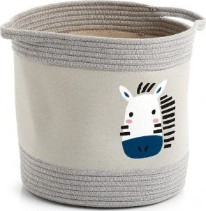 Shportë lodrash Zeller Zebra, pambuk poliester, 30x30 cm, gri shumëngjyrëshe