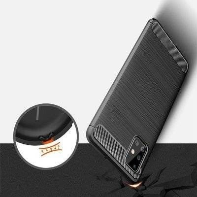 Këllëf telefoni Black Carbon Lux për Samsung Galaxy A42 A42 5G, TPU, i zi