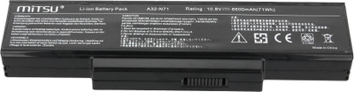 Батерија за лаптоп Митсу A32-N71 за Асус, 6600mAh, 10.8V, црна