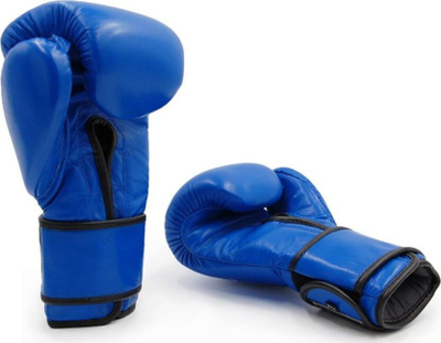 Doreza boksi Evolution Pro 12, lëkurë natyrale, mbyllje me Velcro, blu