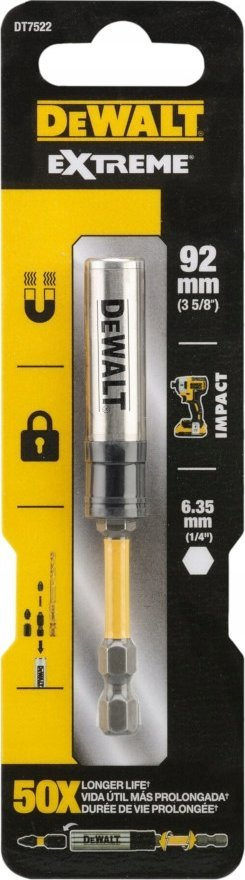 Mbajtës bitash DeWALT DT7522 Extreme Impact, 1/4" hex, me magnet