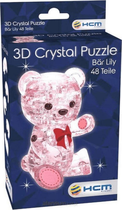 Сложувалка кристали HCM Kinzel Lily Bear, 48 парчиња, декоратвна, розова транспарентна