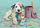 Puzzle Clementoni The Funny Dalmatian, 1000 copa, kuti e vogël, shumëngjyrësh