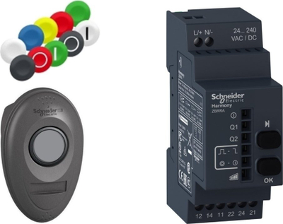 Buton pa tel Schneider Electric Harmony XB5R, 24 240V AC DC, plastik, gri