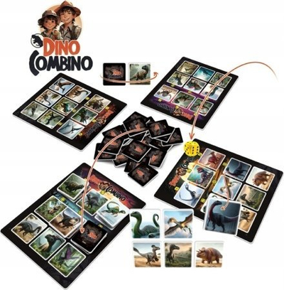 Loja me shoqni Jawa Dino Combino, edukative për kalamaj 5+, me dinosaurë, me shumë ngjyra