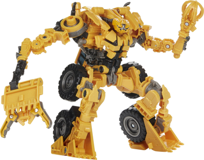 Lodër aksioni Hasbro Transformers Generations Studio Series Voyager, figurë që kthehet nga robot në makinë ndërtimi, artikull i përzier, e verdhë
