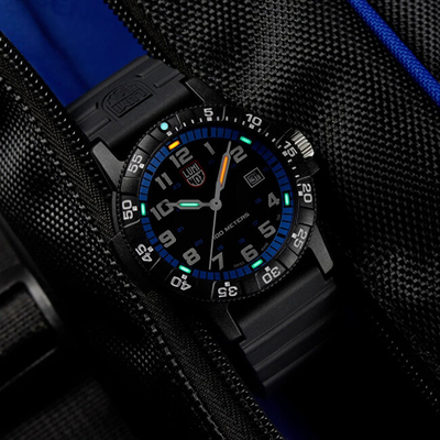 Orë për meshkuj Luminox, e zezë