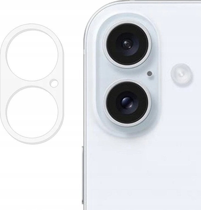 Mbrojtës kamere Ecobox për iPhone 16, xham i temperuar, ultra i hollë, transparent
