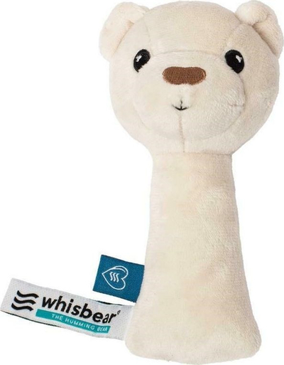 Whisbear Rattle Bear, cream, 13.5 cm
