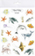 Ngjitëse Mama Paints Sea and Ocean Animals, kafshë deti, fletë 15x20 cm, shumëngjyrëshe