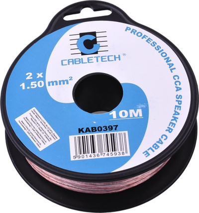 Kabull folës Cabletech CCA, 2x1.5mm², 10m, transparent