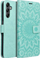 Futrolla OEM MEZZO Book Case për Samsung Galaxy A25 5G, me magnet, me xhepa për karta, jeshile Mandala
