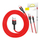 Karikues Baseus Cafule USB Lightning 2,4A 0,5m (I kuq)