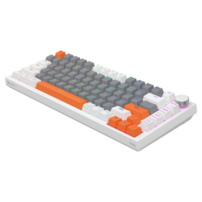 Tastierë gaming Savio Astral White Jade, USB, dritë 3 ngjyra, e bardhë