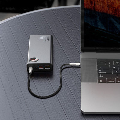 Baseus Adaman Metal Power Bank, 20000 mAh, 65W, Black