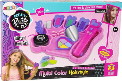 Сет за боење коса LeanToys Hair Set Colorful Chalk, аксесоари за фризерство, разновидни бои