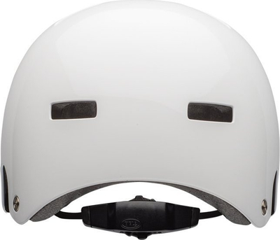Helmetë BMX Bell Local, Action Fit, madhësia L 59–61.5 cm, e bardhë matte me dizajn eyes