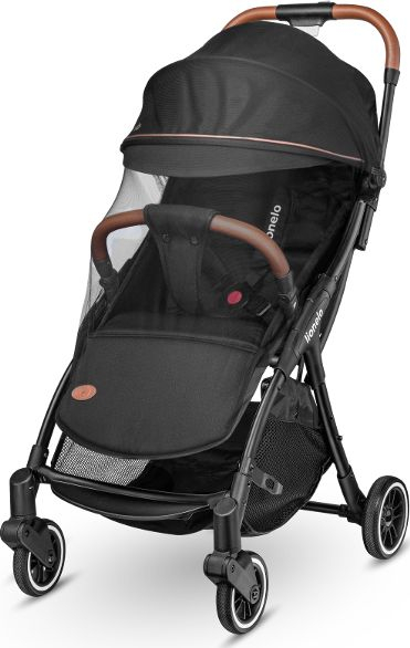 Детска количка Lionelo Julie One, до 22 kg, со компактно преклопување, црна