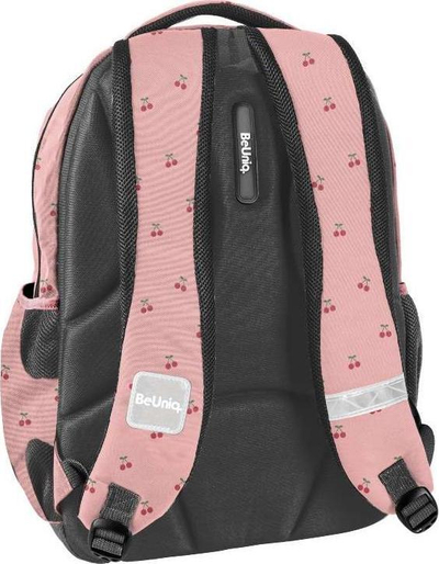 Çantë shpine Paso BeUniq Cherry, për goca e çuna, me ndarje laptopi, rozë me qershi